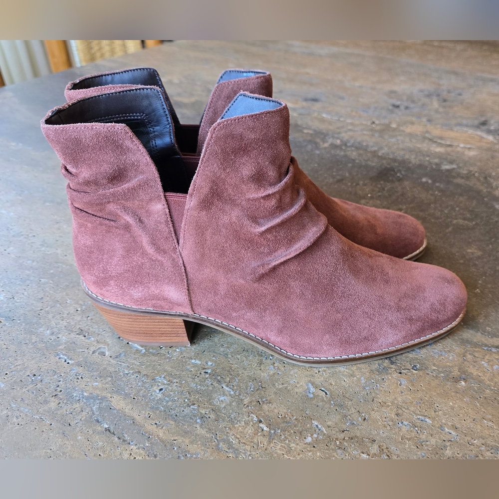 Cole Haan Alayna Slouch Booties, Cherry  Mahogany sz 10